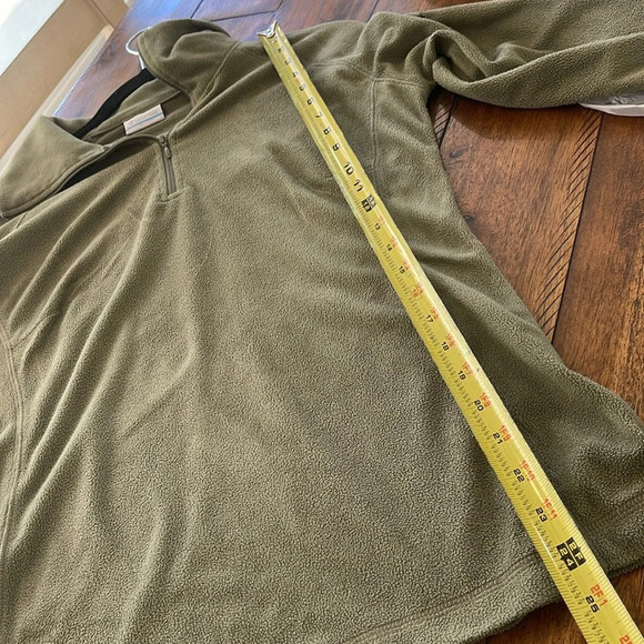 Columbia Women's Quarter-Zip Fleece Pullover sweater size M medium olive green - Picture 7 of 10